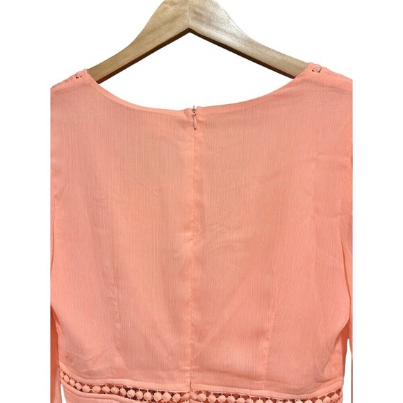 Nwt Sage & Paige In Heaven Mini Dress Neon Orange Pink Womens Size Medium Summer - Picture 9 of 9